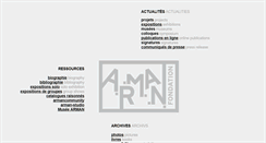 Desktop Screenshot of fondation-arman.ch