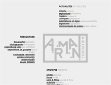Tablet Screenshot of fondation-arman.ch